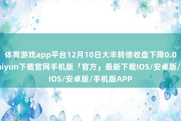 体育游戏app平台12月10日大丰转债收盘下降0.06%-开云kaiyun下载官网手机版「官方」最新下载IOS/安卓版/手机版APP